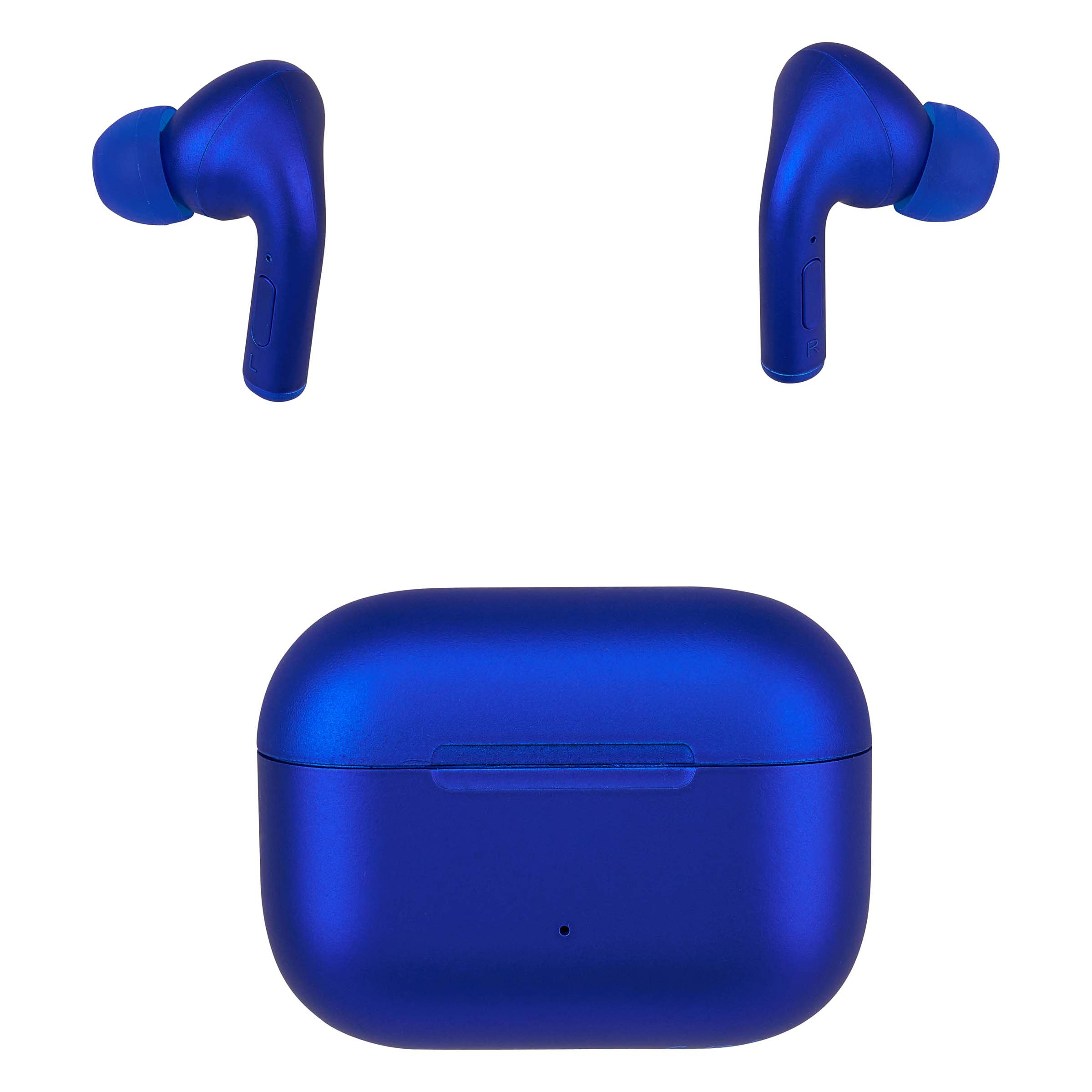 Blue wireless earbuds discount with charging case