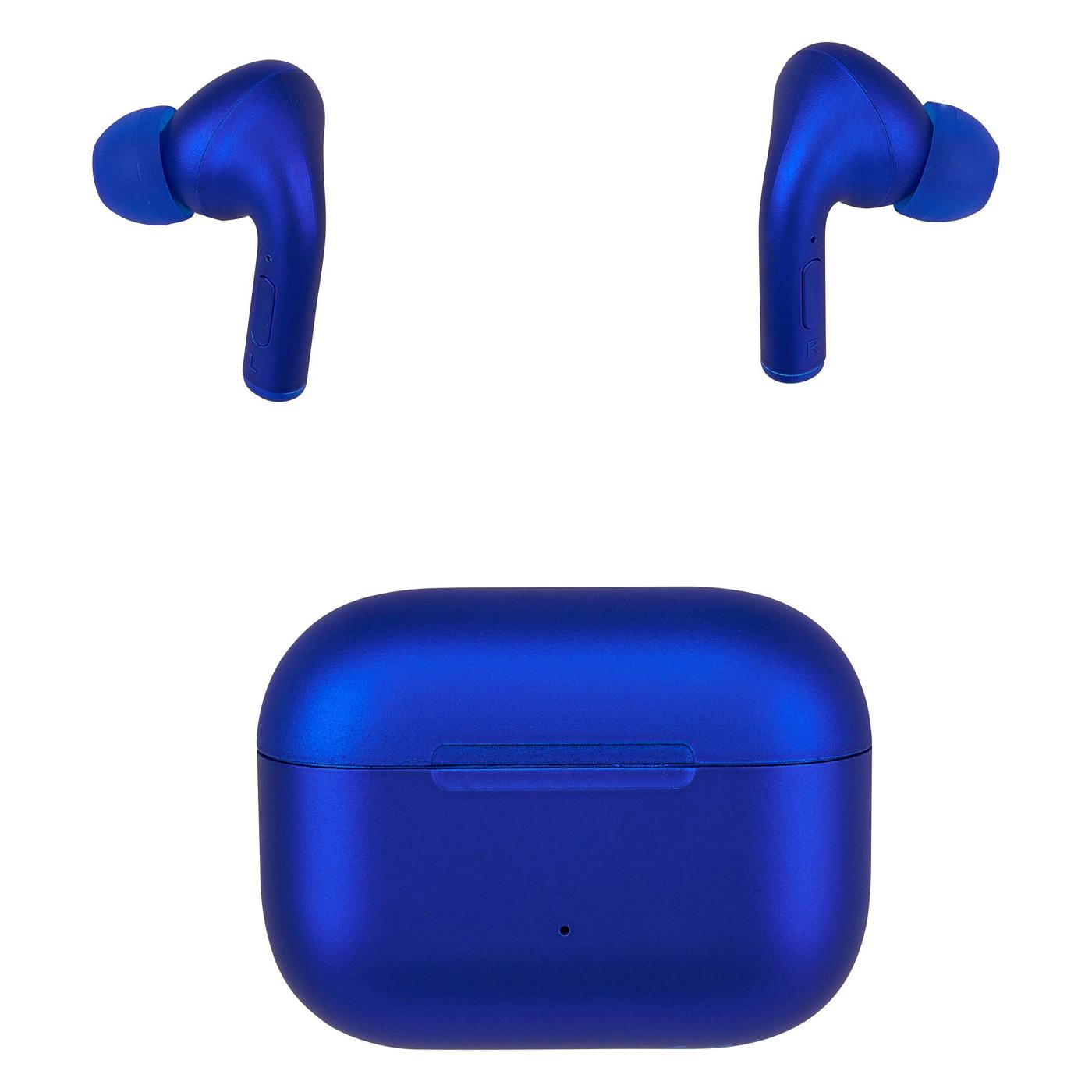 CoolPods Blue Matte True Wireless Earbuds with Charging Case; image 3 of 3