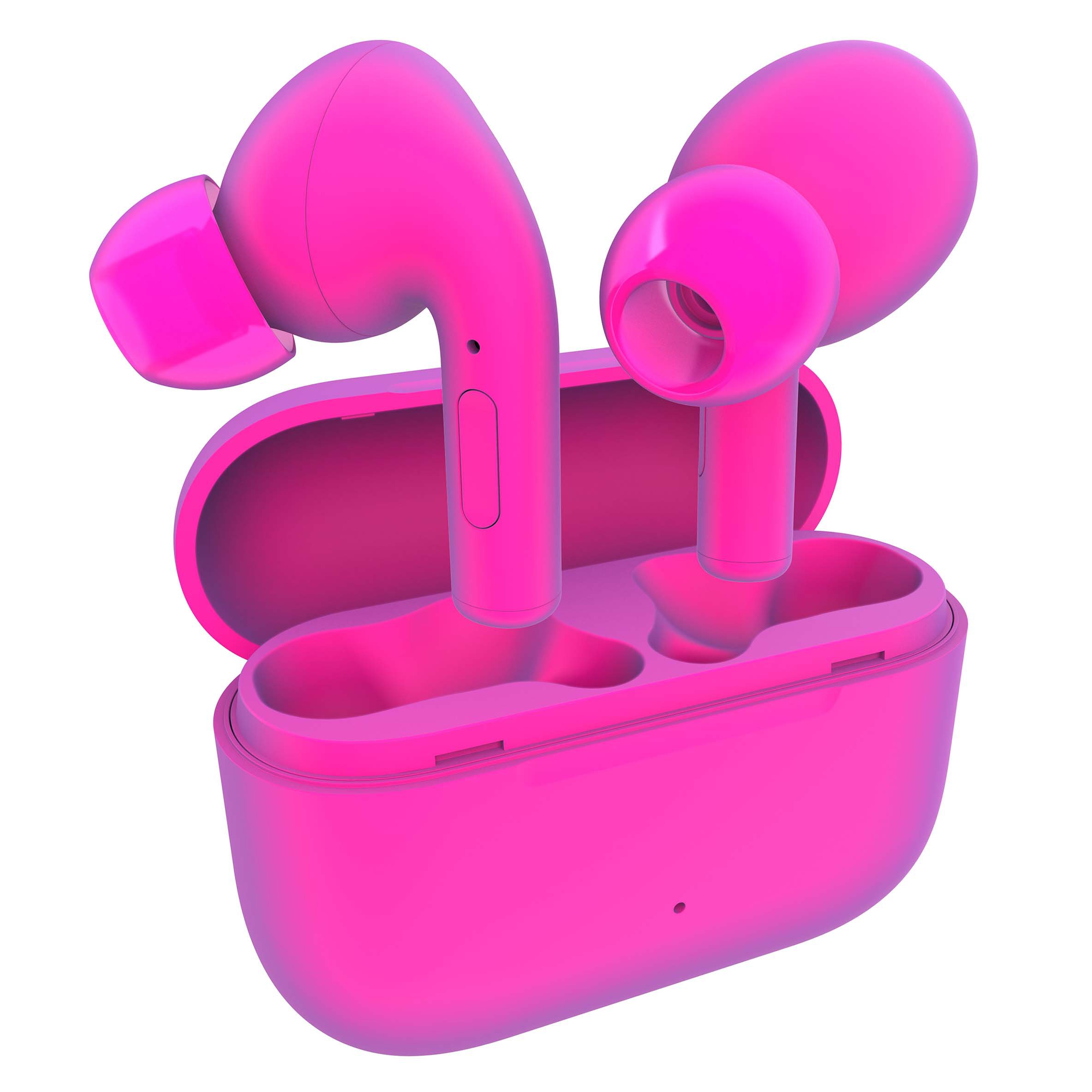 CoolPods Pink Matte True Wireless Earbuds with Charging Case