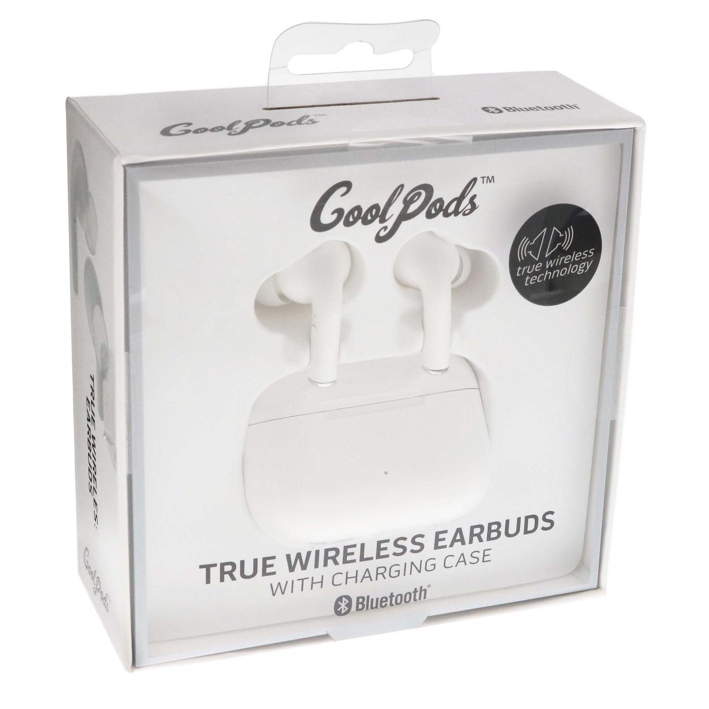 Cool Pods White Matte True Wireless Earbuds with Charging Case; image 1 of 2
