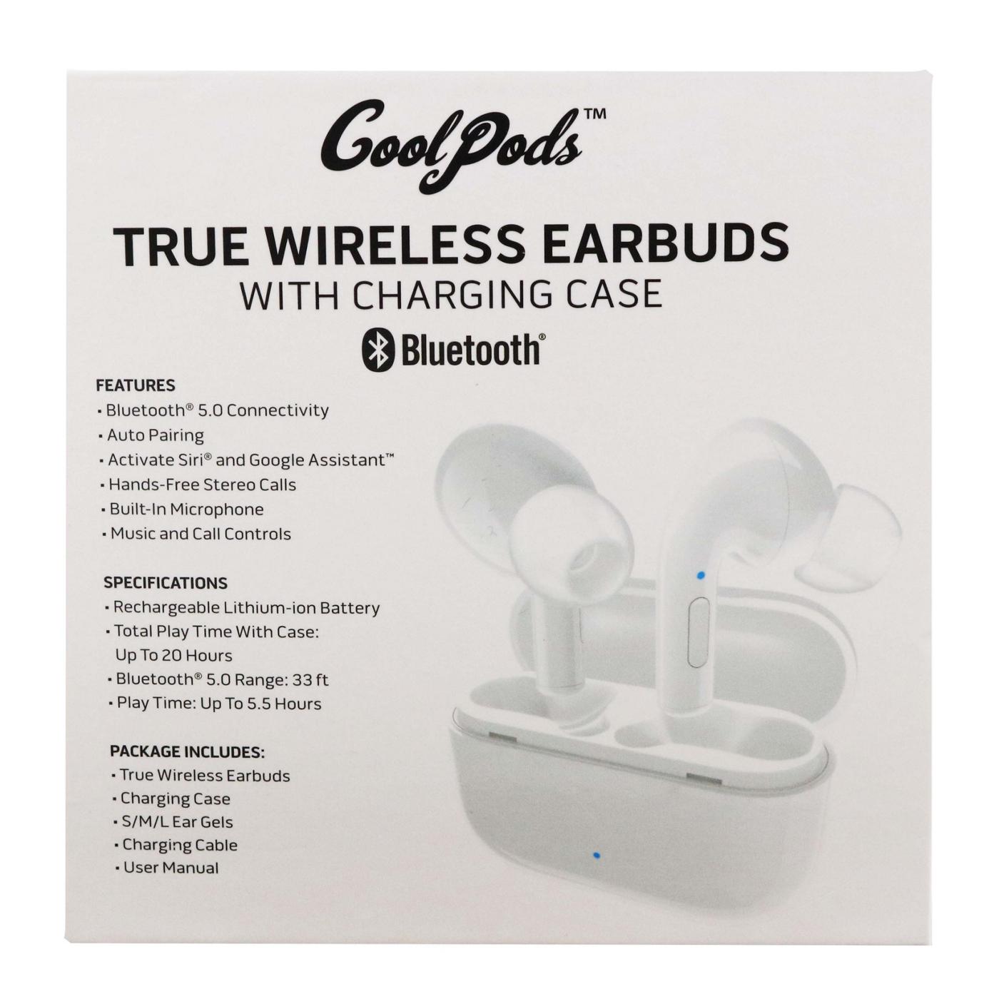 Cool Pods White Matte True Wireless Earbuds with Charging Case; image 2 of 2