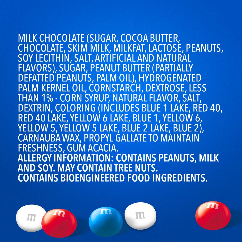 M&M's Peanut Butter Red White & Blue Patriotic Chocolate Candy Bag - Shop  Candy at H-E-B