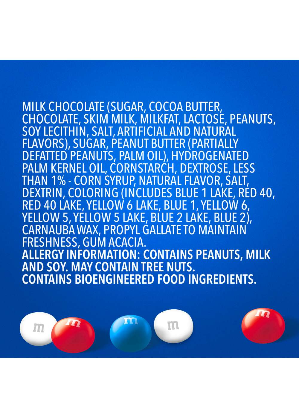 M&M's Peanut Butter Red White & Blue Patriotic Chocolate Candy Bag; image 7 of 8