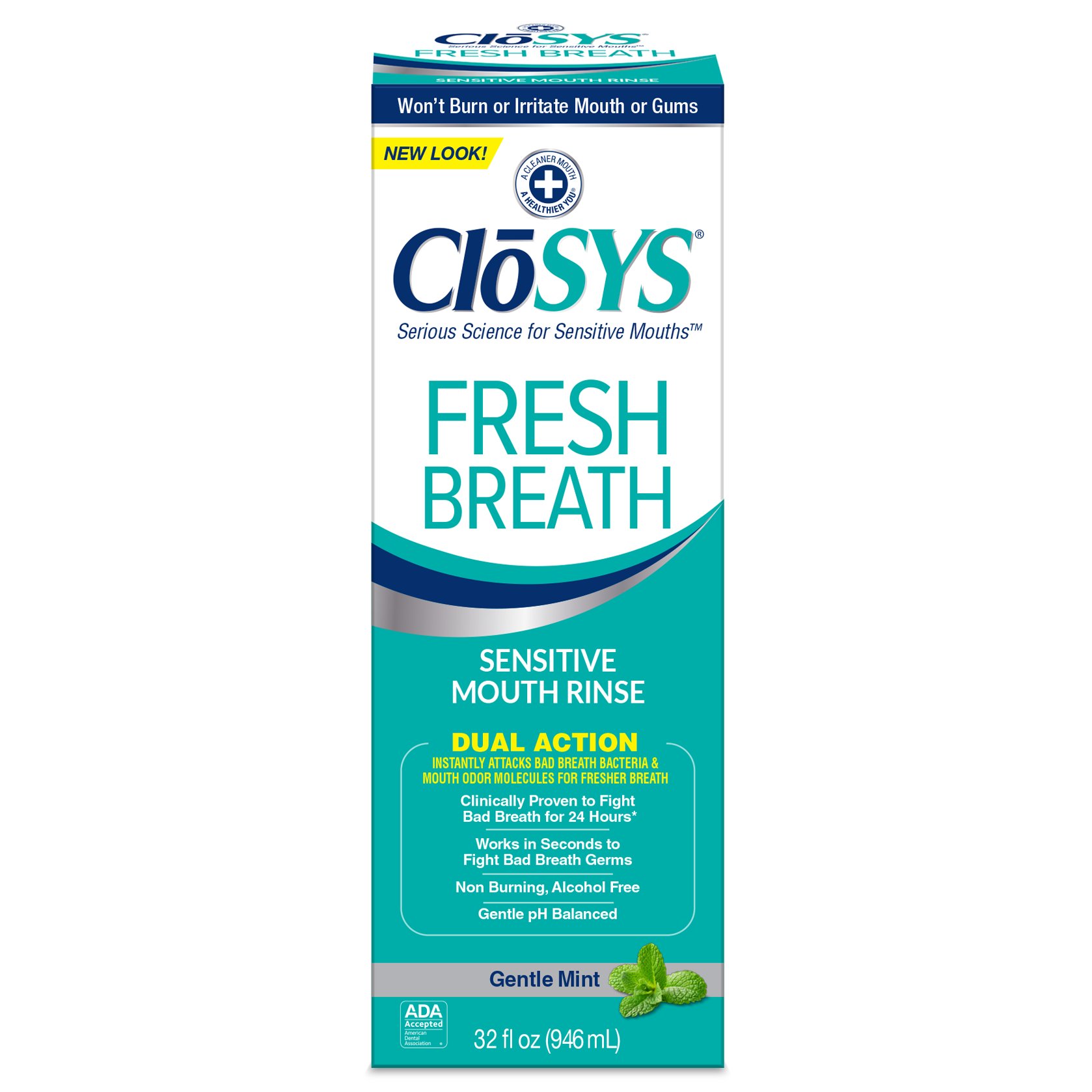 CloSYS Sensitive NonIrritating Mouth Rinse Gentle Mint Shop