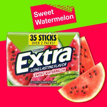 Extra Sweet Watermelon Sugar Free Chewing Gum - Mega Pack, 35 pc