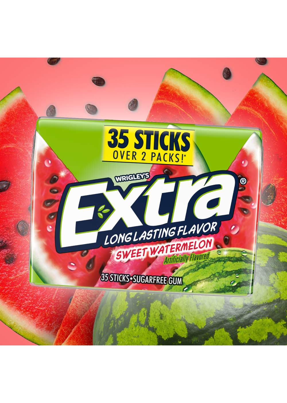 Extra Sweet Watermelon Sugar Free Gum; image 4 of 7