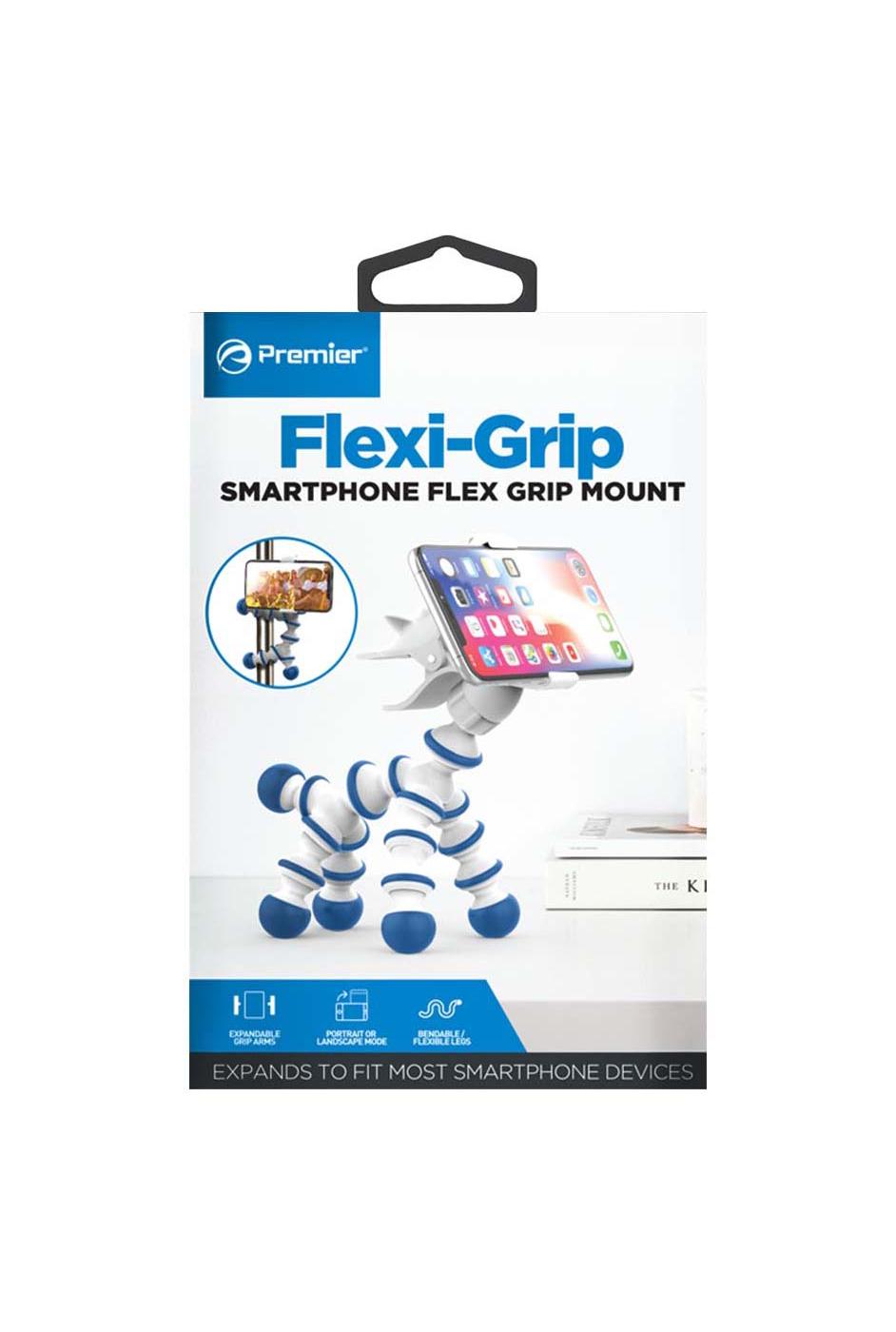 Premier Flexi-Grip Blue Smartphone Grip Mount; image 1 of 4