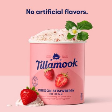 Tillamook Oregon Strawberry Ice Cream