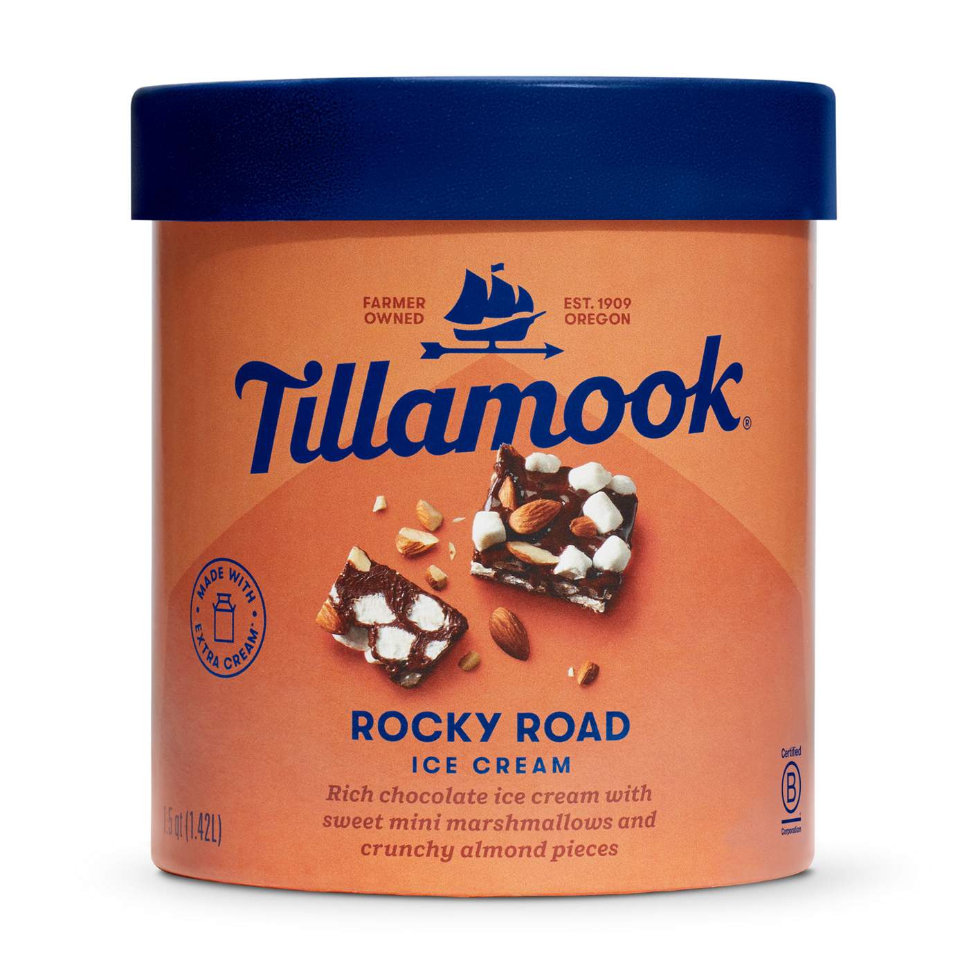 Tillamook Rocky Road Ice Cream; image 1 of 3