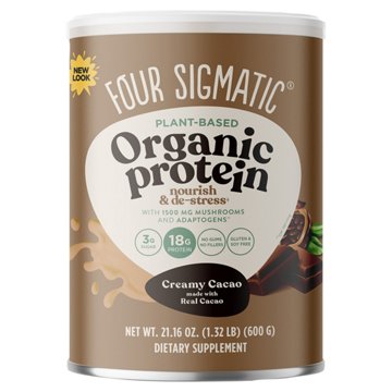 Four Sigmatic Plant-Based 18g Protein Powder - Creamy Cacao, 21.16 oz