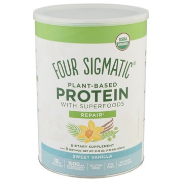 Four Sigmatic Plant-Based 18g Protein Powder - Sweet Vanilla, 21.16 oz