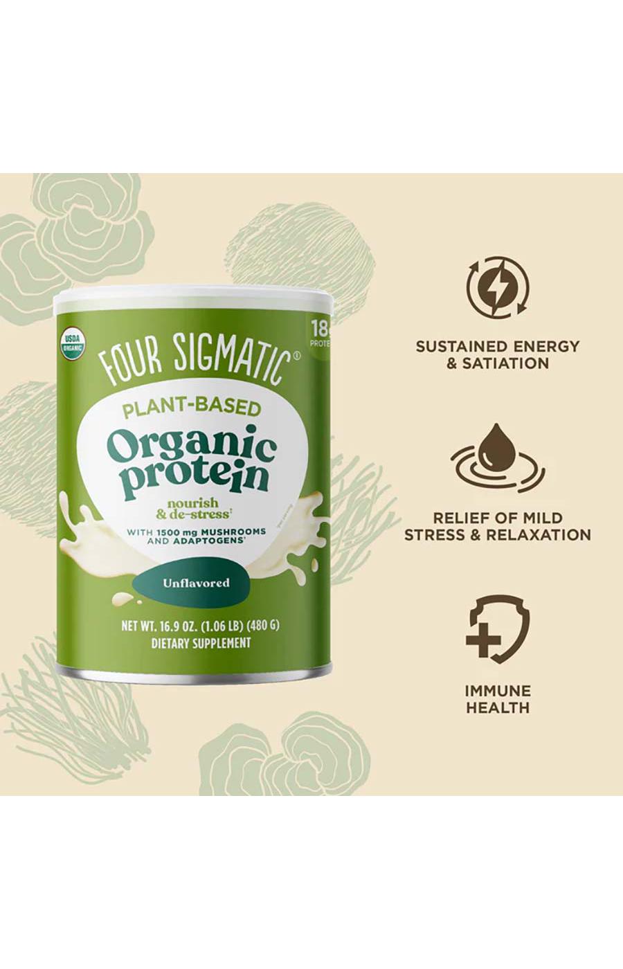 Four Sigmatic Plant-Based Organic 18g Protein Powder - Unflavored; image 2 of 4