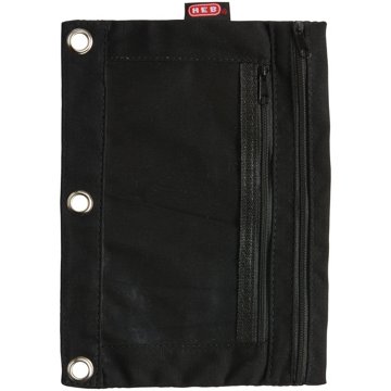 H-E-B Dual Compartment Pencil Binder Pouch - Black