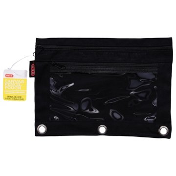 H-E-B Dual Compartment Pencil Binder Pouch - Black