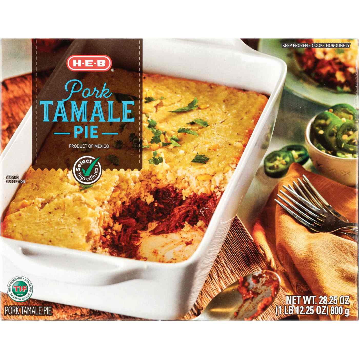 H-E-B Frozen Pork Tamale Pie - Family-Size; image 1 of 2