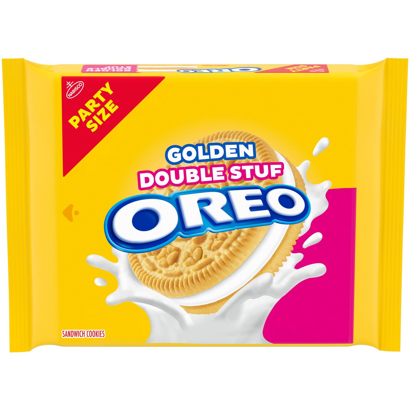 OREO Double Stuf Golden Sandwich Cookies Party Size; image 1 of 17