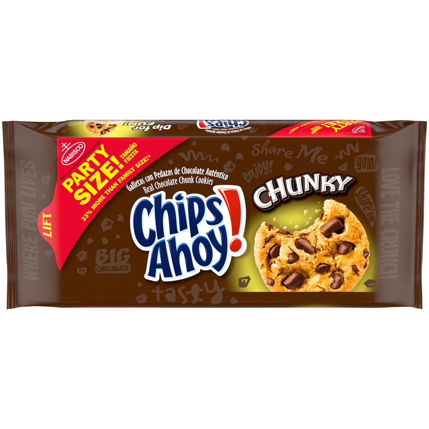 Chips Ahoy! Chunky Chocolate Chip Cookies Party Size; image 1 of 9