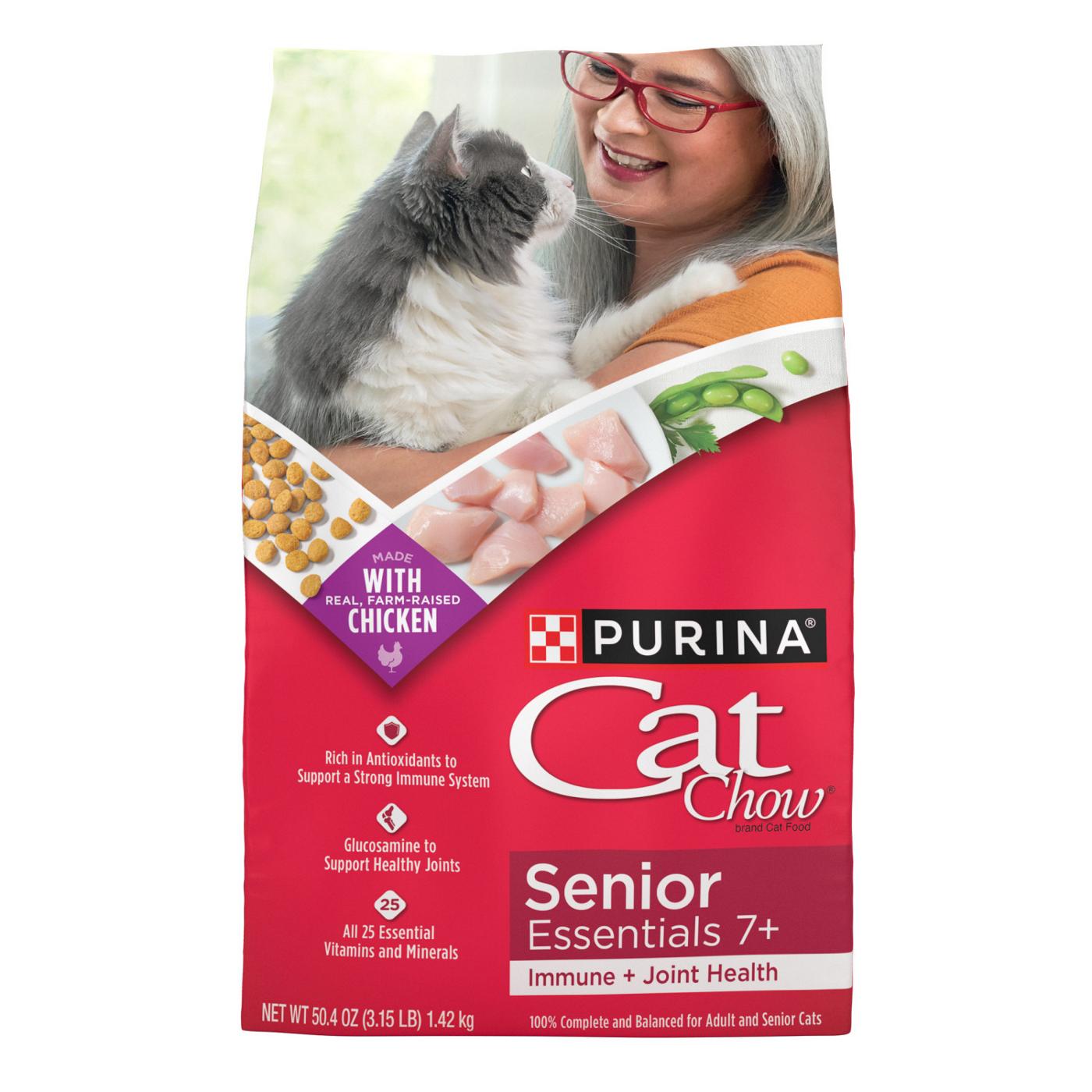 Cat Chow Purina Cat Chow Joint Health Senior Dry Cat Food, Essentials 7+ Immune + Joint Health Recipe; image 1 of 5