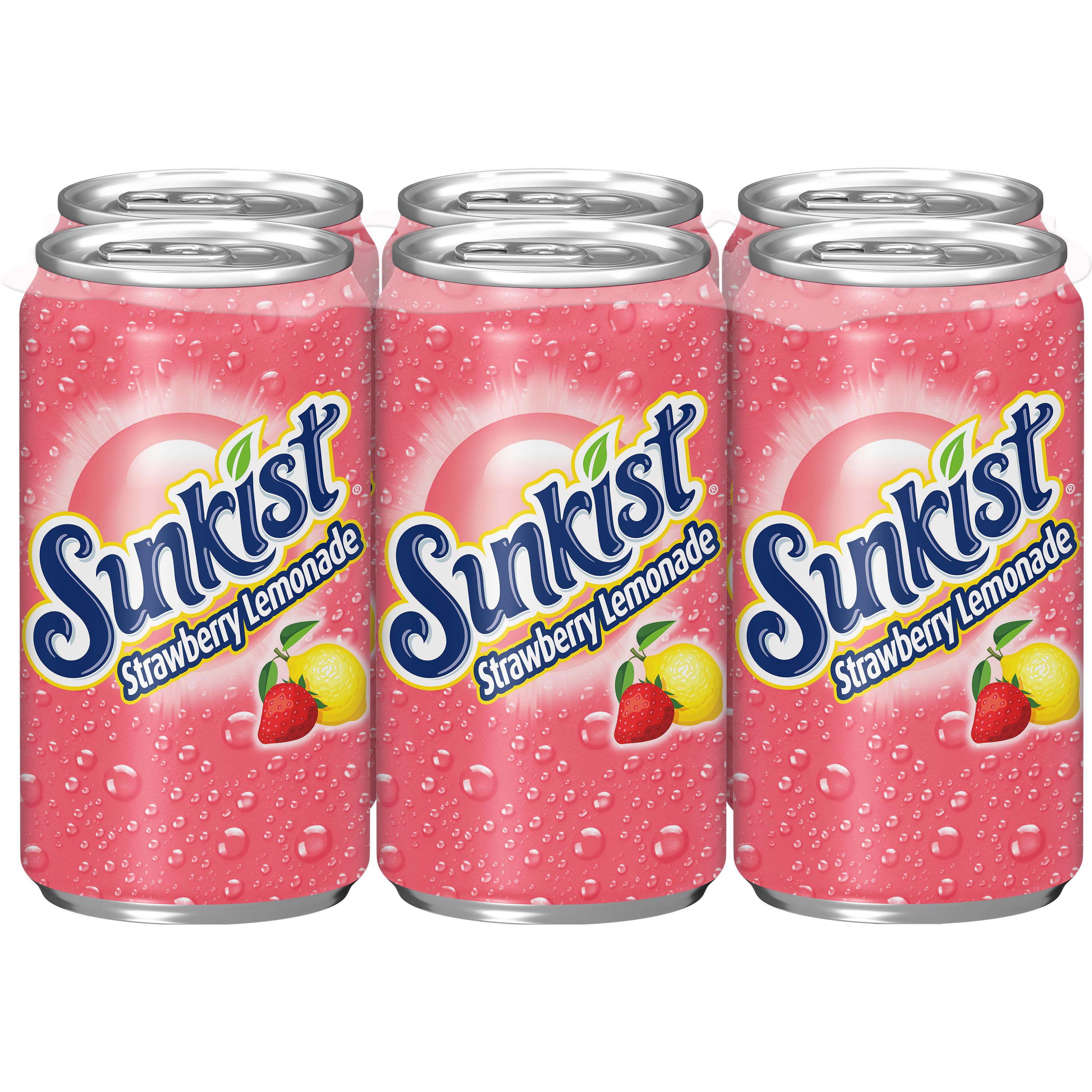 Sunkist Strawberry Lemonade 7.5 oz Cans - Shop Soda at H-E-B