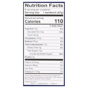 FatBoy Juniors Premium Vanilla Ice Cream Sandwiches, 9 ct