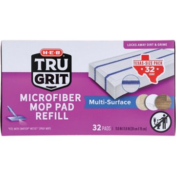 H-E-B Tru Grit Microfiber Mop Pad Refills, Value Pack