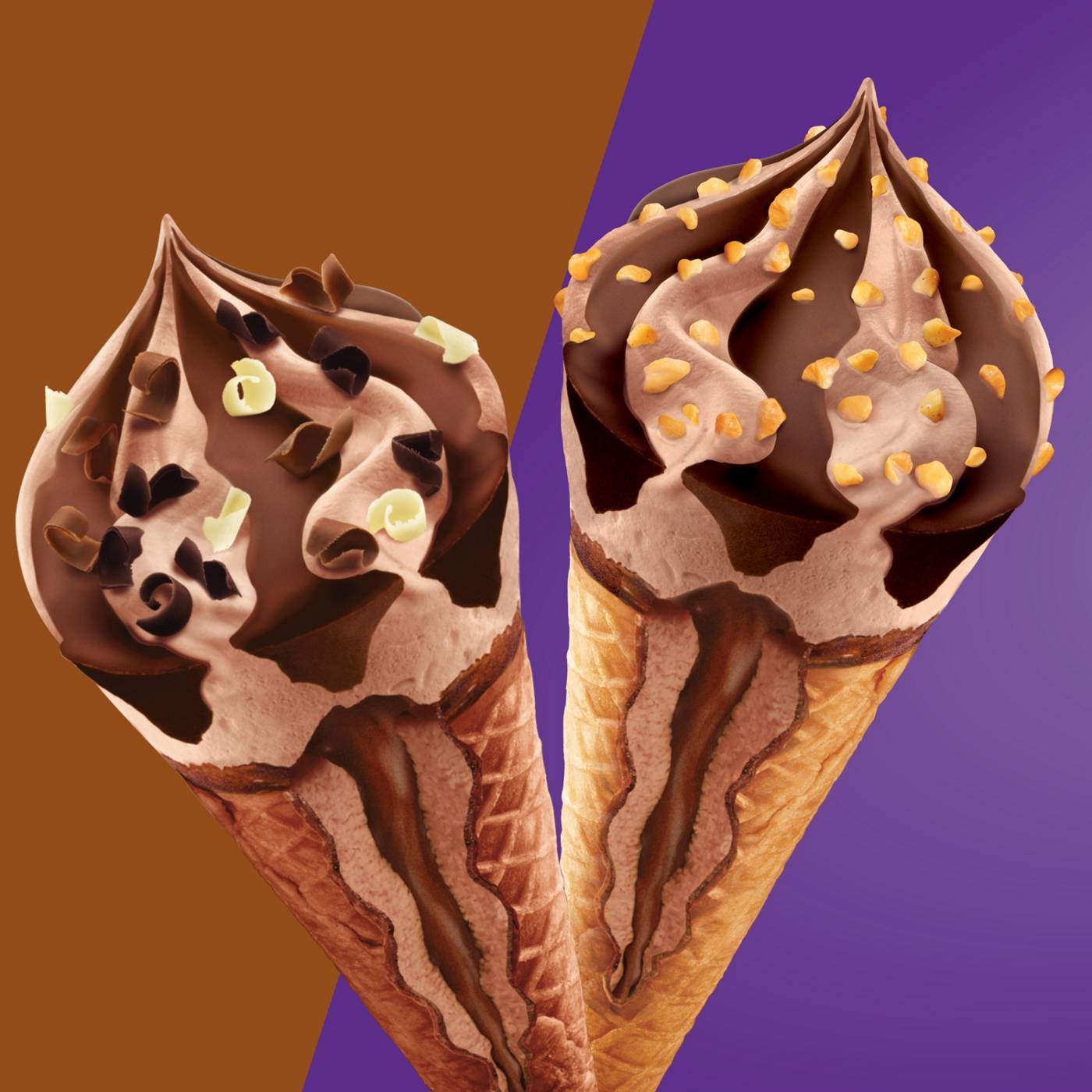 Klondike Classic Chocolate & Double Down Chocolate Frozen Dairy Dessert Cones; image 2 of 10