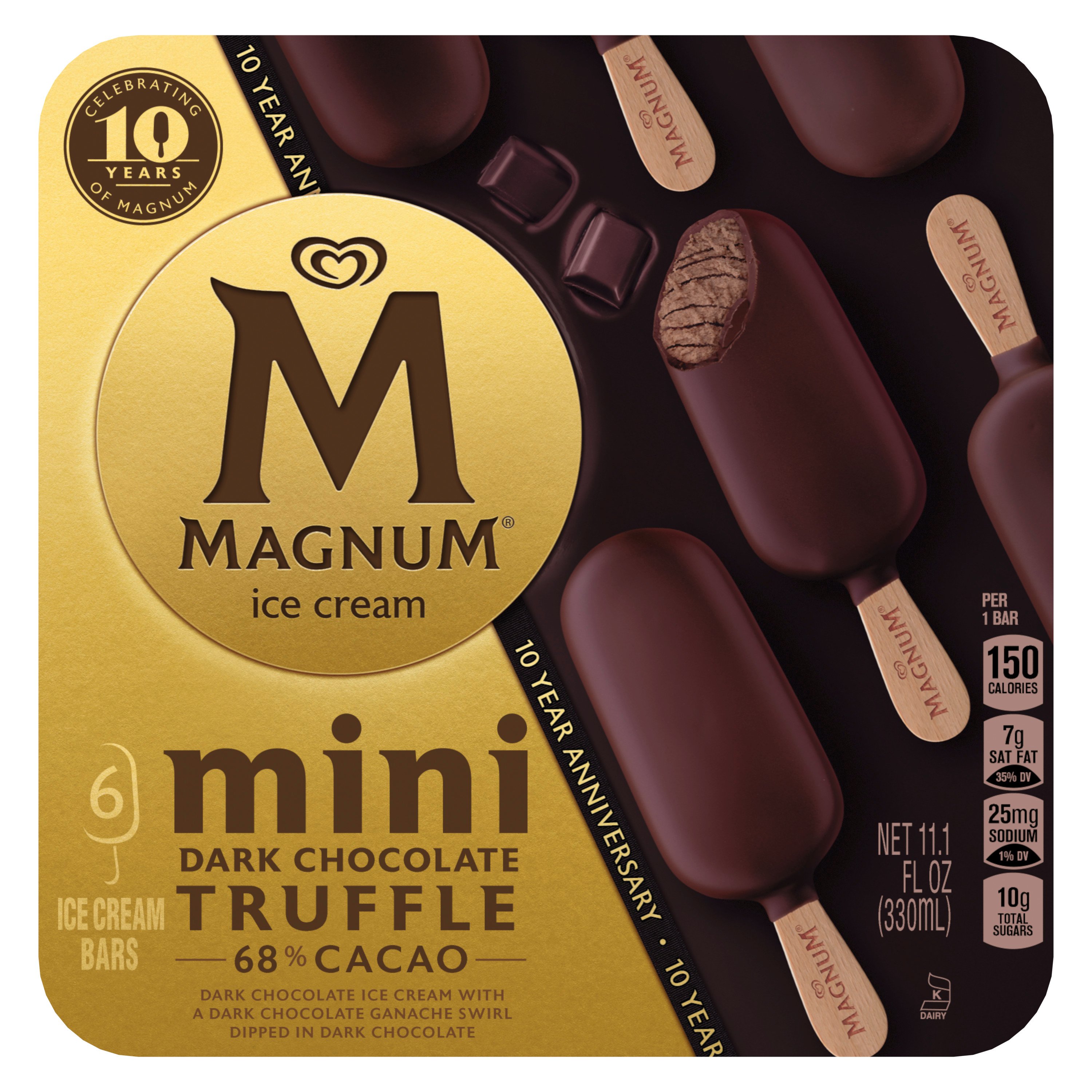 Magnum Mini Ice Cream Bars Dark Chocolate Truffle - Shop Bars & Pops at