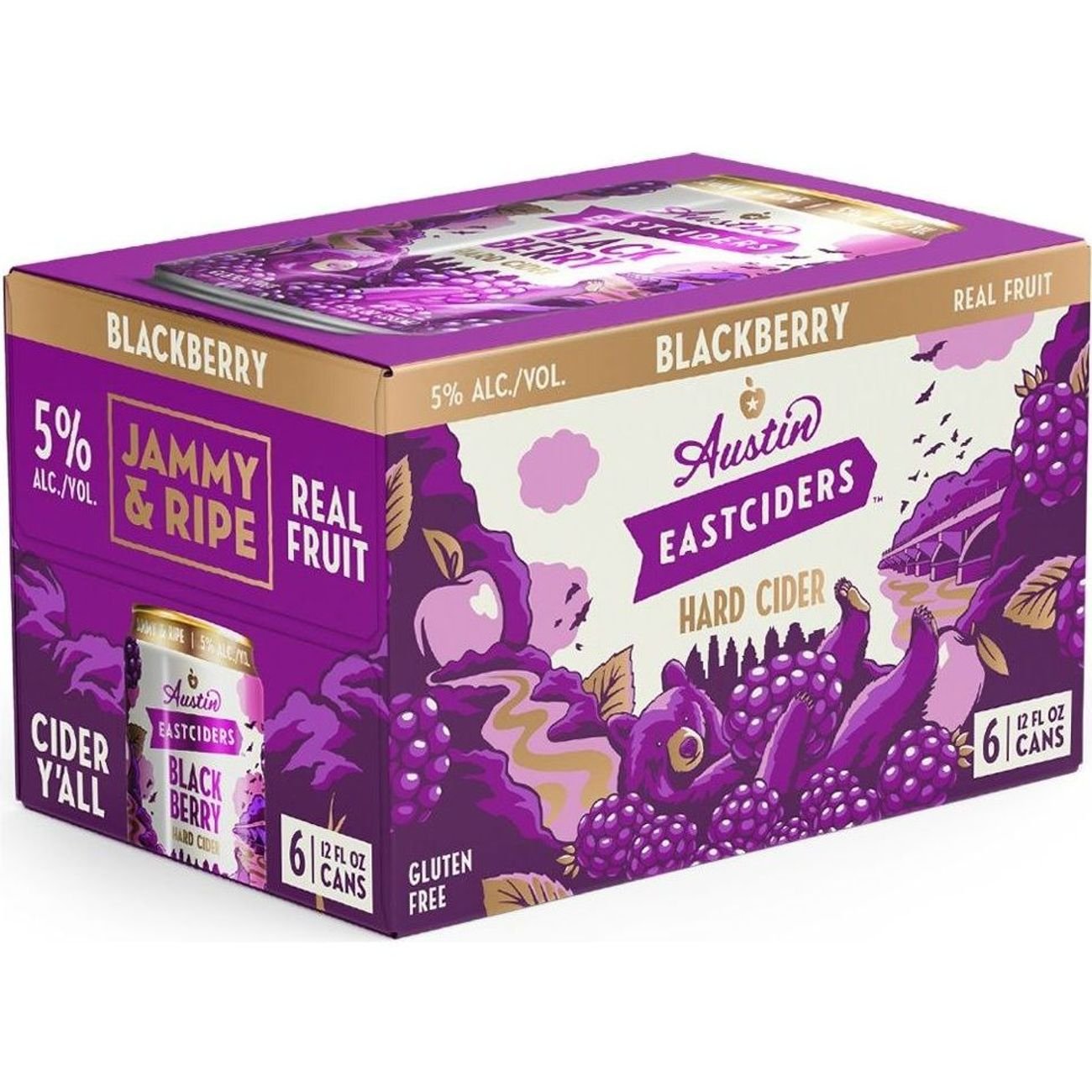Austin Eastciders Blackberry Cider 12 oz Cans Shop Hard cider at HEB