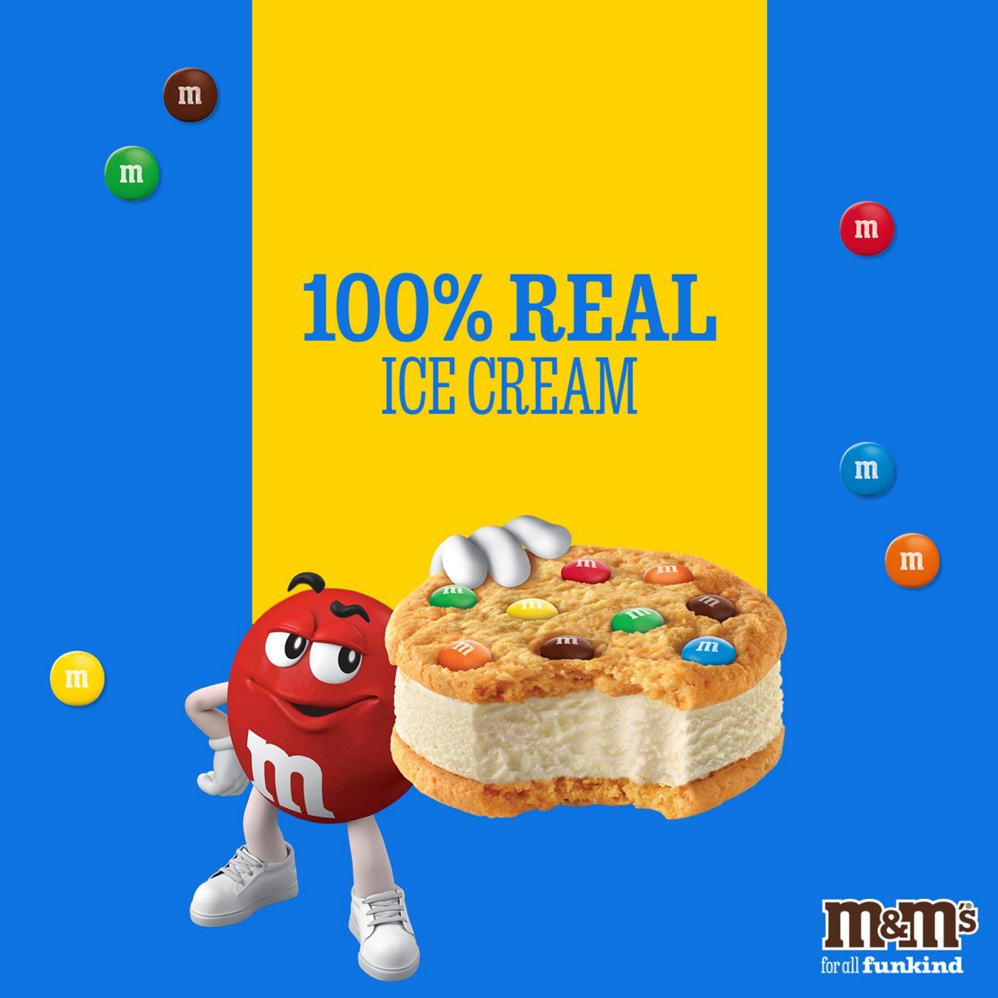 M&M'S Reduced Fat Vanilla Ice Cream Cookie Sandwiches; image 9 of 9