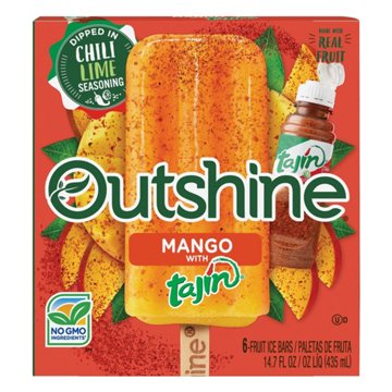 Outshine Frozen Fruit Bars - Mango with Tajin, 6 ct