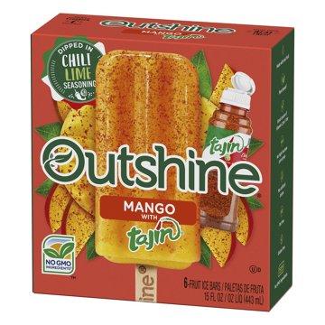 Outshine Mango Frozen Fruit Bars with Tajin, 6 ct