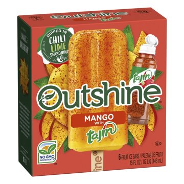 Outshine Mango Frozen Fruit Bars with Tajin, 6 ct
