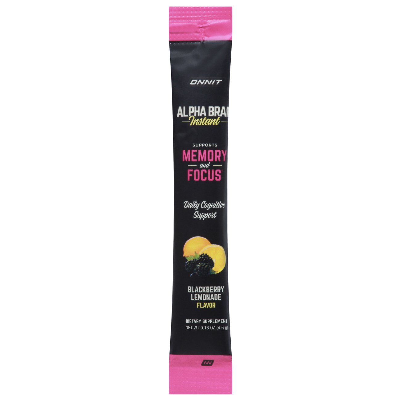 Onnit Alpha Brain Memory & Focus Stick Pack - Blackberry Lemonade, 0.16 oz