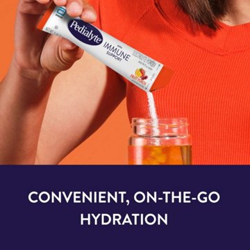 Pedialyte with Immune Support Electrolyte Powder Packs - Fruit Punch, 6 ct
