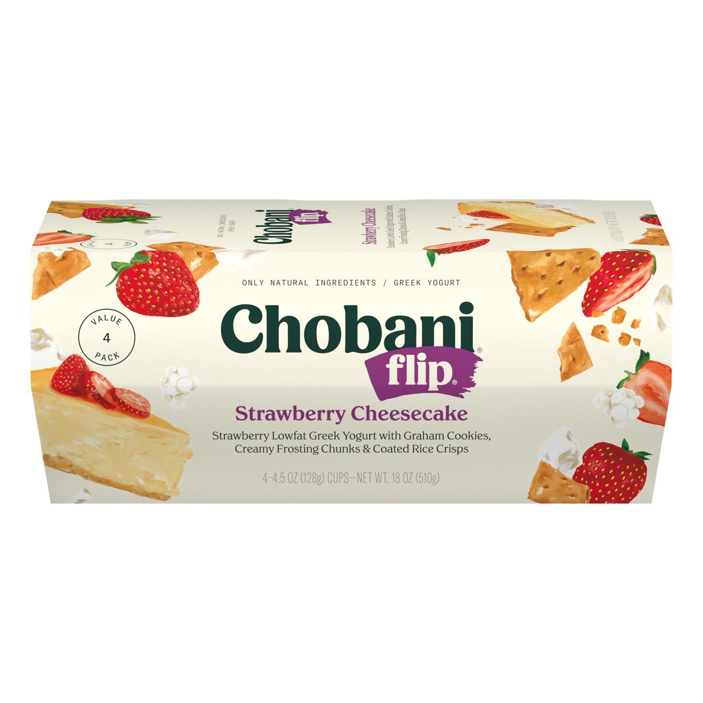 Chobani Flip Low-Fat Strawberry Cheesecake Greek Yogurt; image 1 of 6