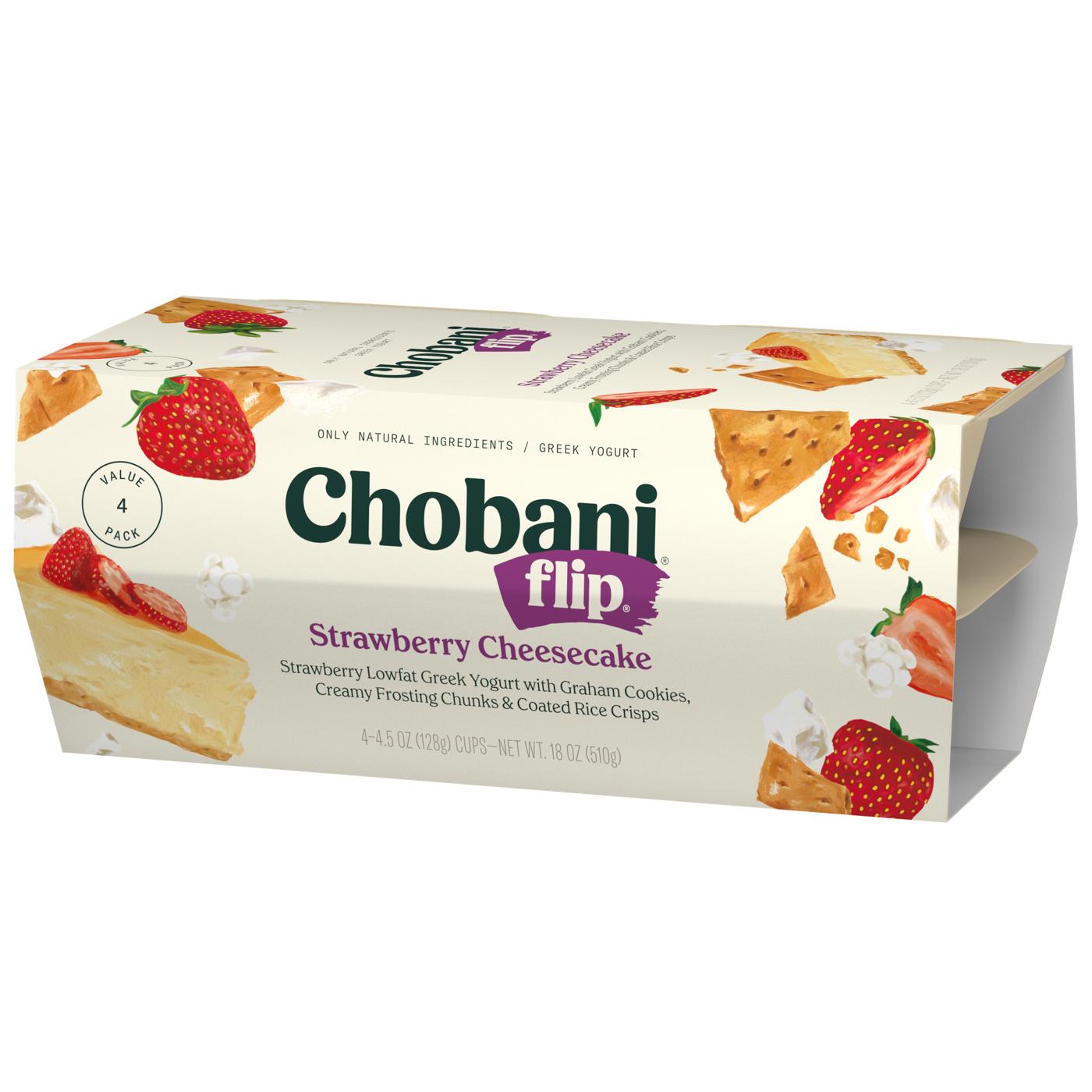 Chobani Flip Low-Fat Strawberry Cheesecake Greek Yogurt; image 2 of 6