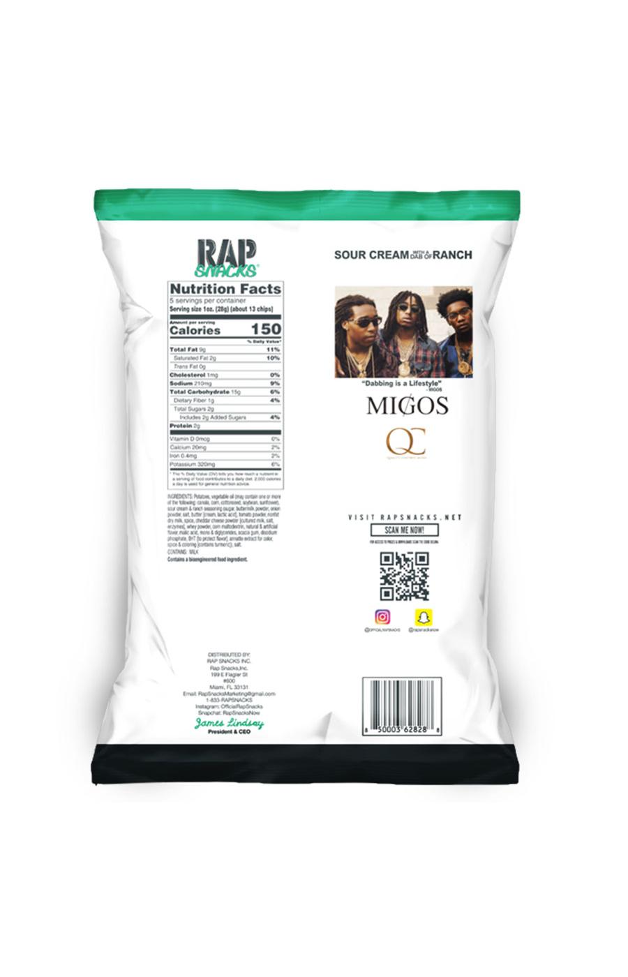 Rap Snacks Migos Sour Cream with Ranch Potato Chips; image 4 of 5