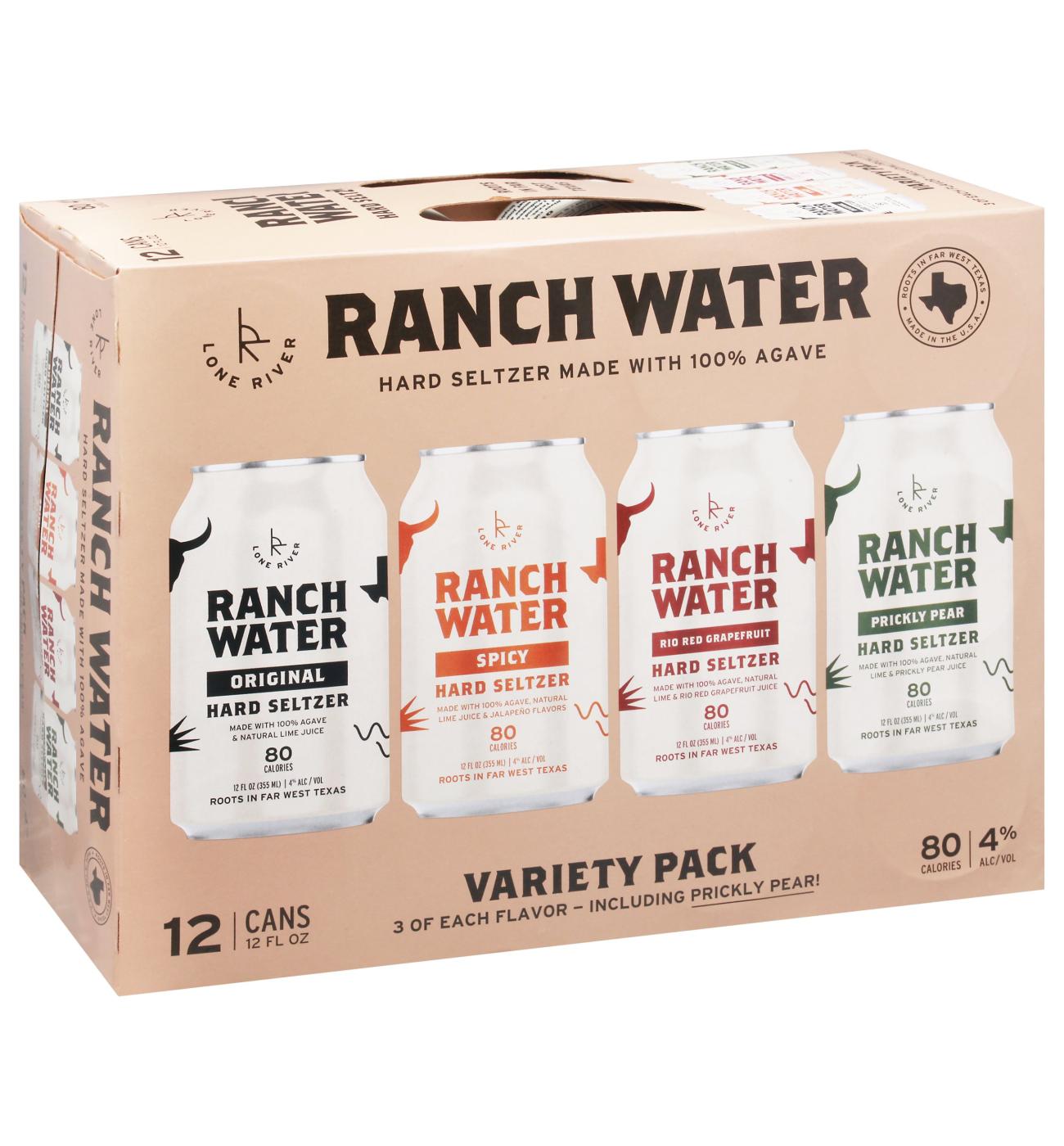 Lone River Ranch Water Hard Seltzer Variety Pack 12 pk Cans; image 1 of 4