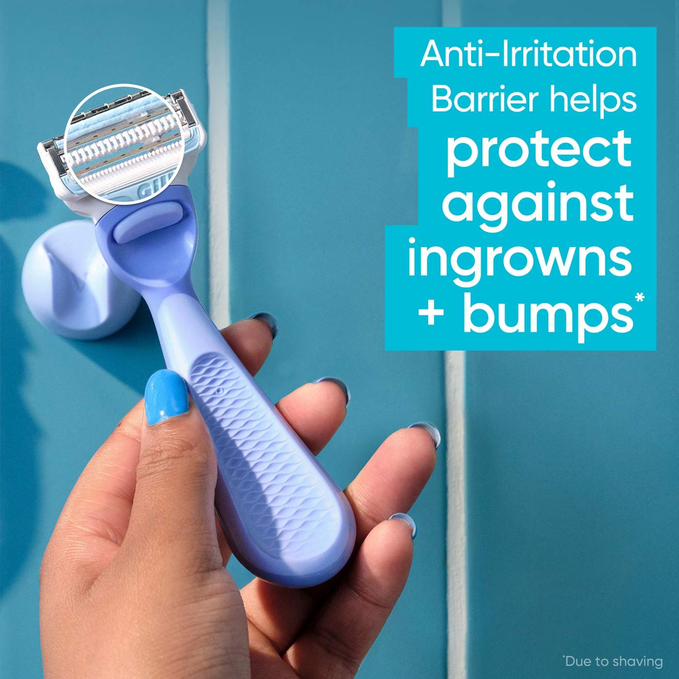 Venus for Pubic Hair & Skin, Bikini Razor Handle + 2 Blade Refills for Women; image 2 of 18