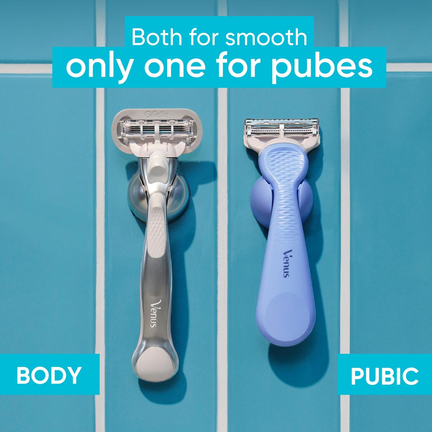 Venus for Pubic Hair & Skin, Bikini Razor Handle + 2 Blade Refills for Women; image 5 of 18