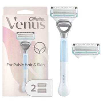 Gillette Venus Pubic Hair & Skin Razor + 2 Blade Refills