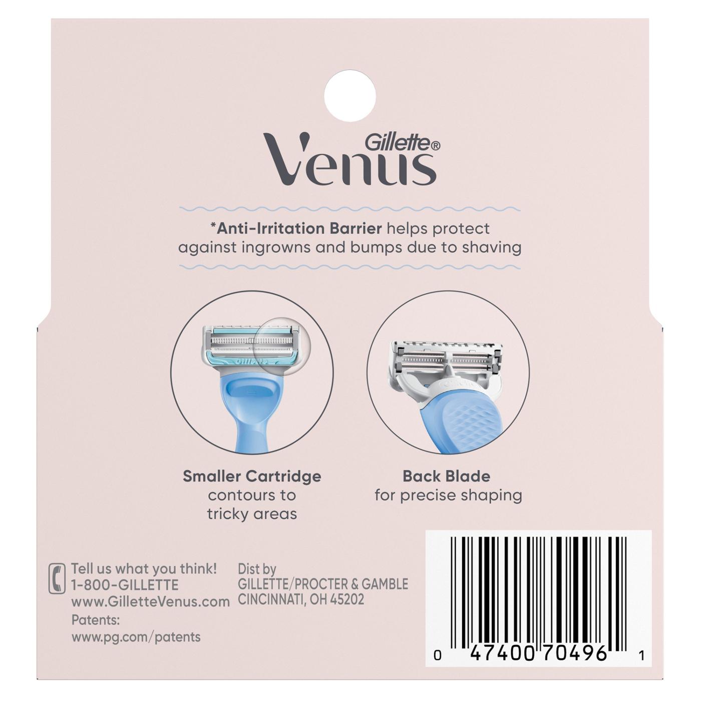 Venus for Pubic Hair & Skin, Intimate Razor Blade Refills for Women; image 7 of 17