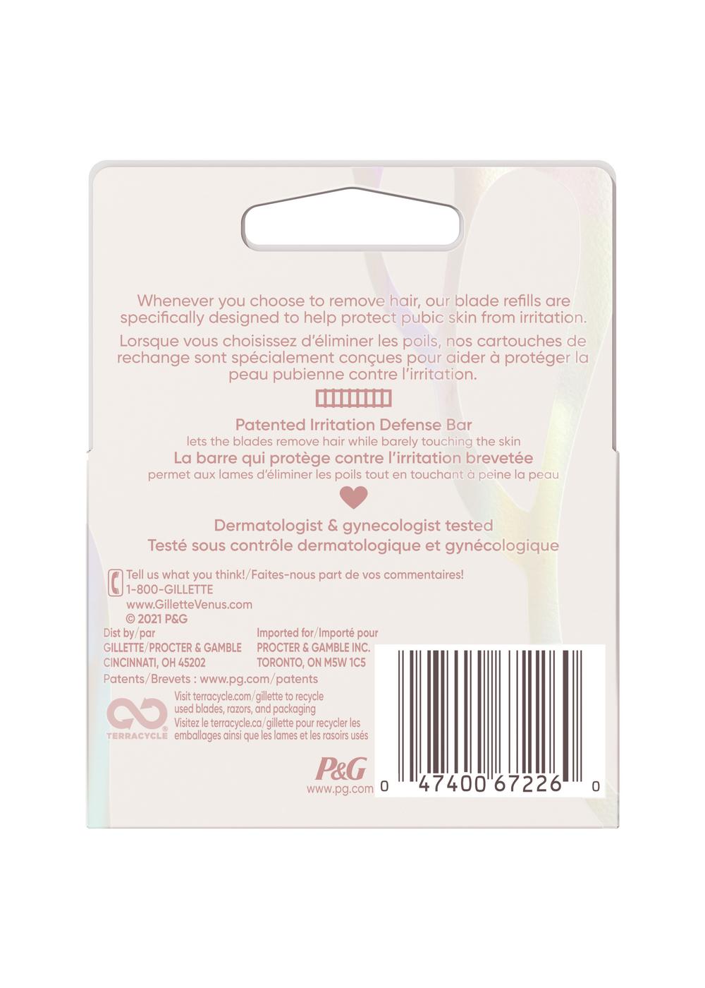 Gillette Venus Pubic Hair & Skin Razor Blade Refills; image 6 of 10