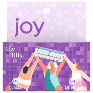 Joy The Refills 5 Blade Razor Cartridges, 4 ct