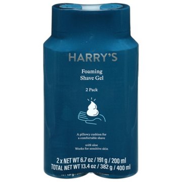 Harry's Men Sensitive Skin Foaming Shave Gel with Aloe 2 pk, 6.7 oz