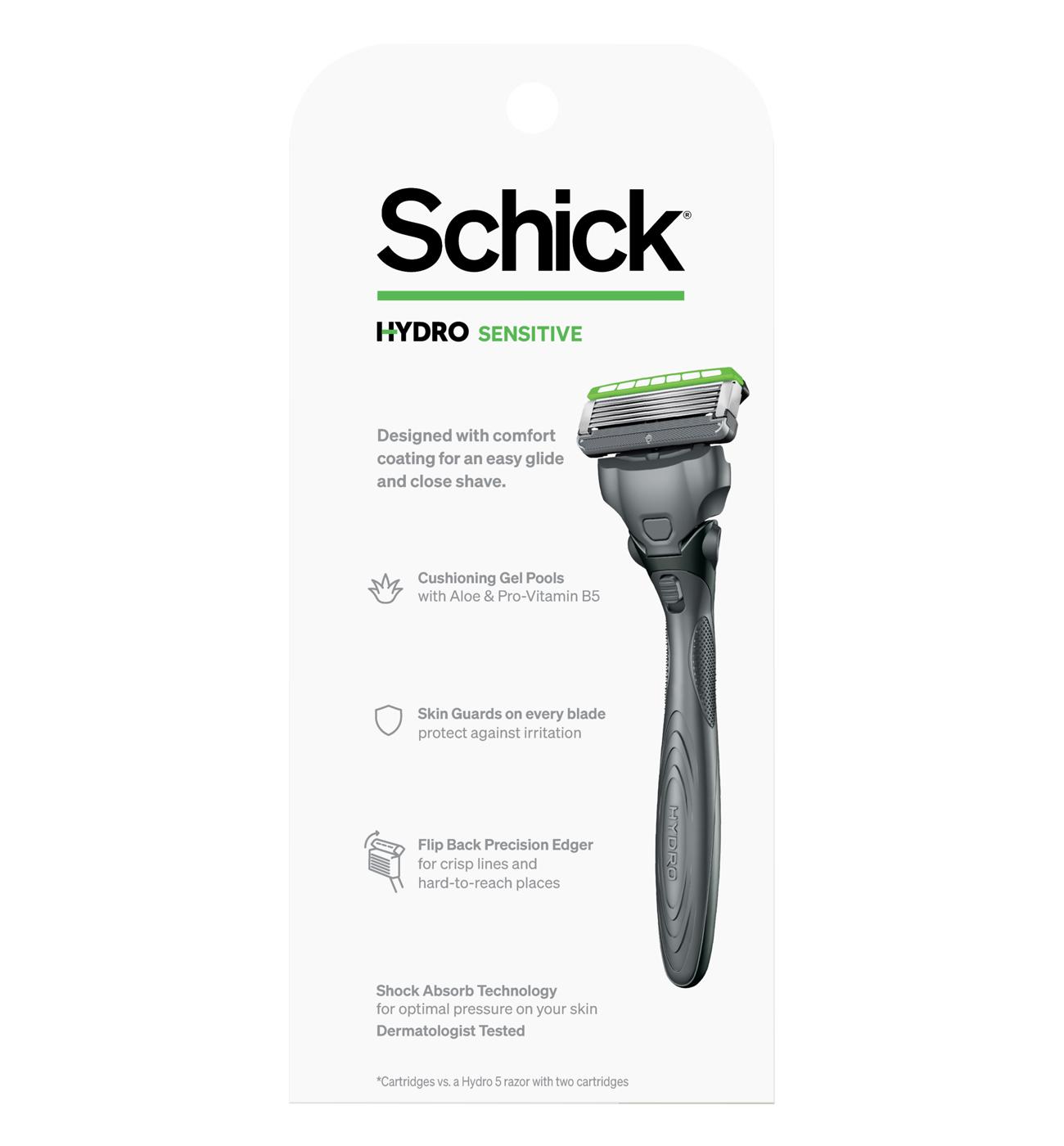 Schick Hydro Sensitive Men's 5 Blade Razor Start Kit - 3 Refills; image 9 of 10
