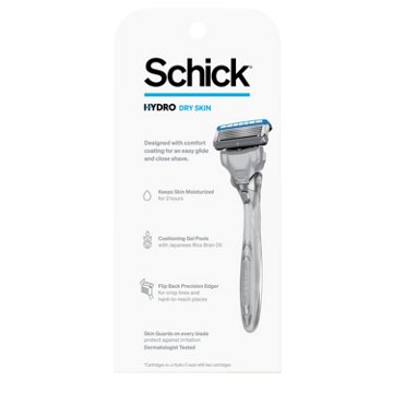 Schick Hydro Dry Skin Razor + 3 Blade Refills