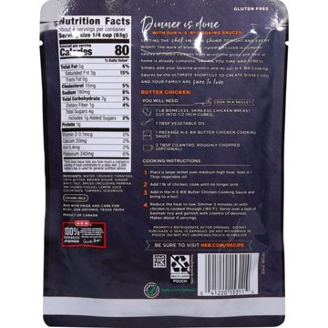 H-E-B Cooking Sauce - Butter Chicken, 9 oz