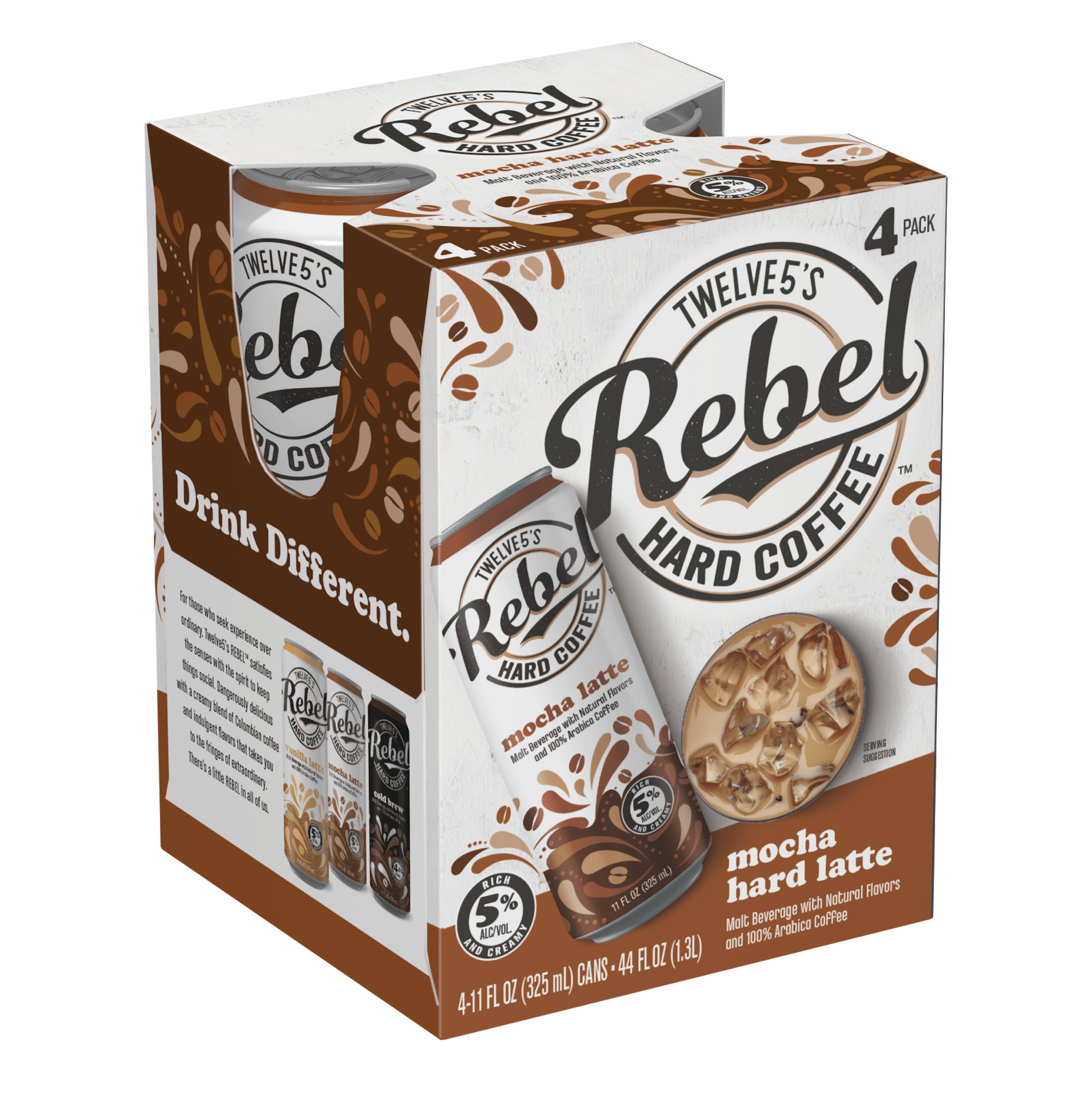 Rebel Hard Coffee Mocha Latte 11 oz Cans Shop Malt Beverages
