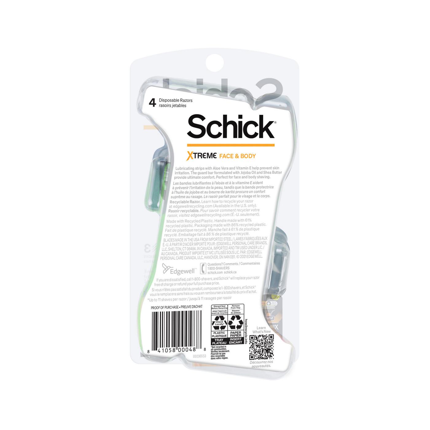 Schick Xtreme3 Face & Body Disposable Razors for Men; image 6 of 8